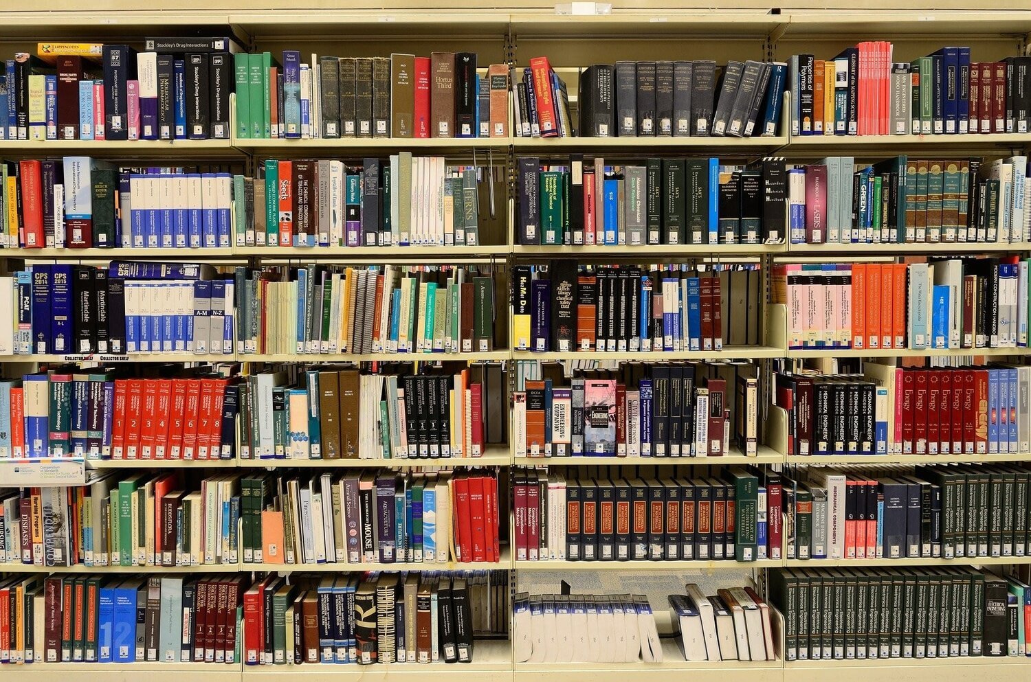 Ein Bücherregal gefüllt mit Büchern